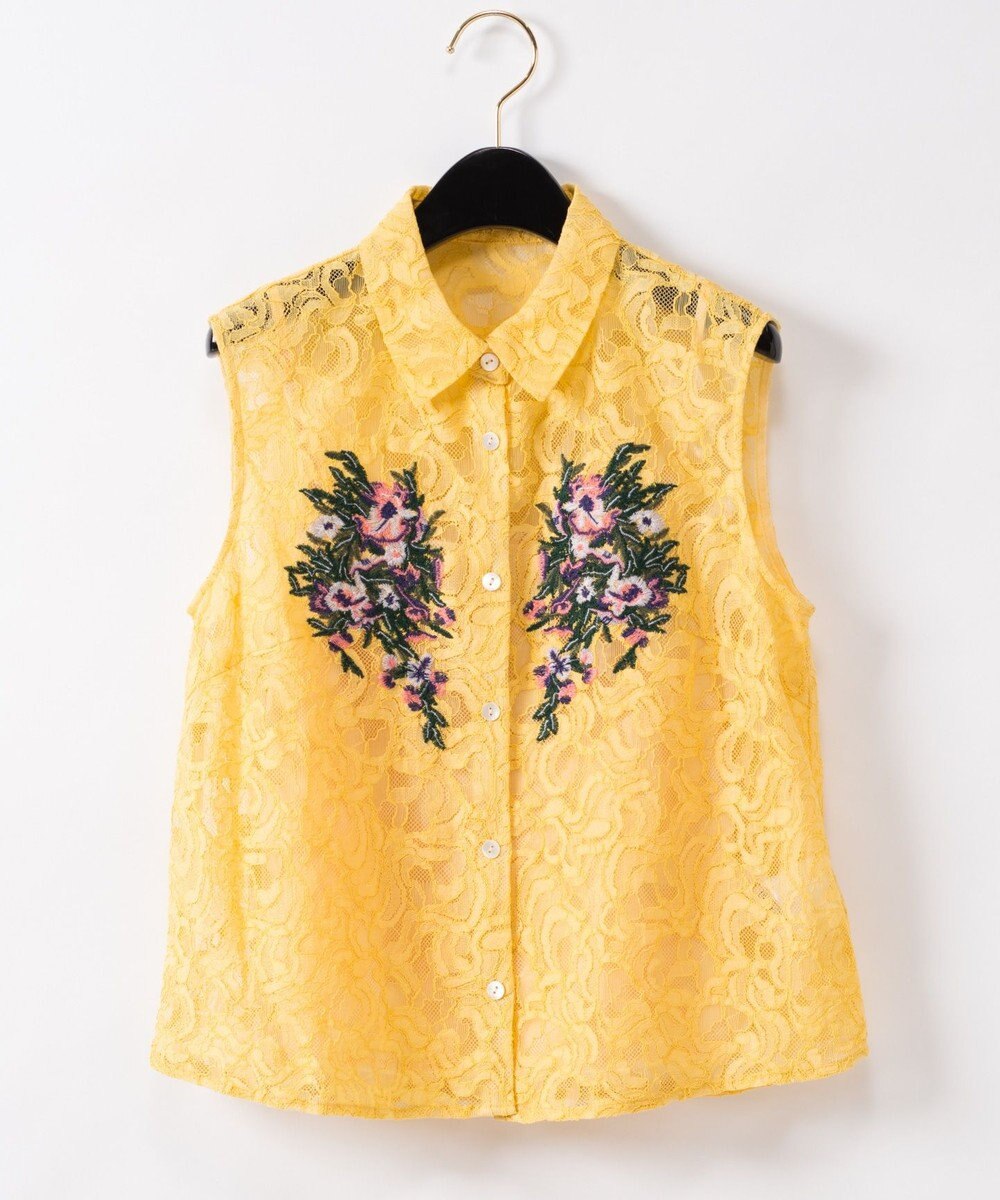 刺繍レースシャツノースリーブ Grace Continental Grace Continental グレースコンチネンタル 通販 刺繍レースシャツノースリーブ Grace Continental Grace Continental グレースコンチネンタル 通販