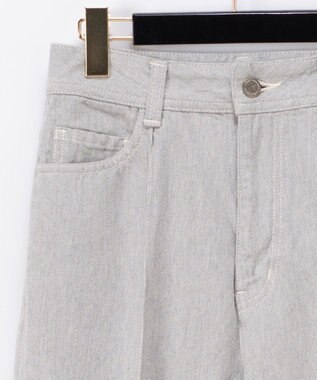 GRACE CONTINENTAL デニムストレートパンツ グレー