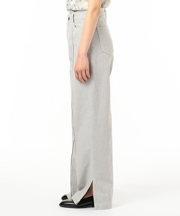 GRACE CONTINENTAL デニムストレートパンツ グレー