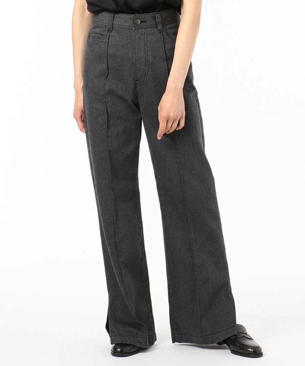 GRACE CONTINENTAL デニムストレートパンツ ブラック