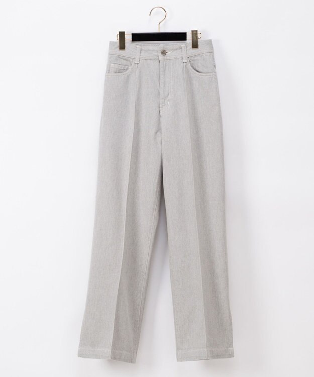 GRACE CONTINENTAL デニムストレートパンツ グレー