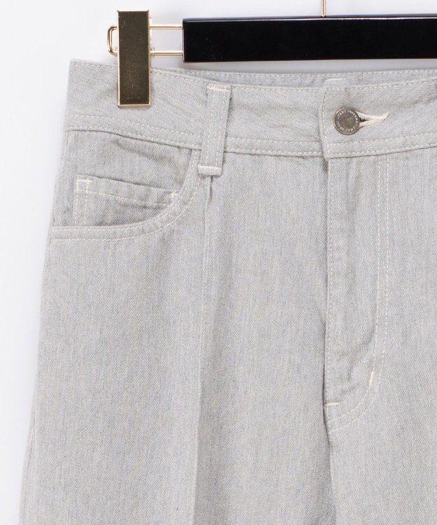 GRACE CONTINENTAL デニムストレートパンツ グレー