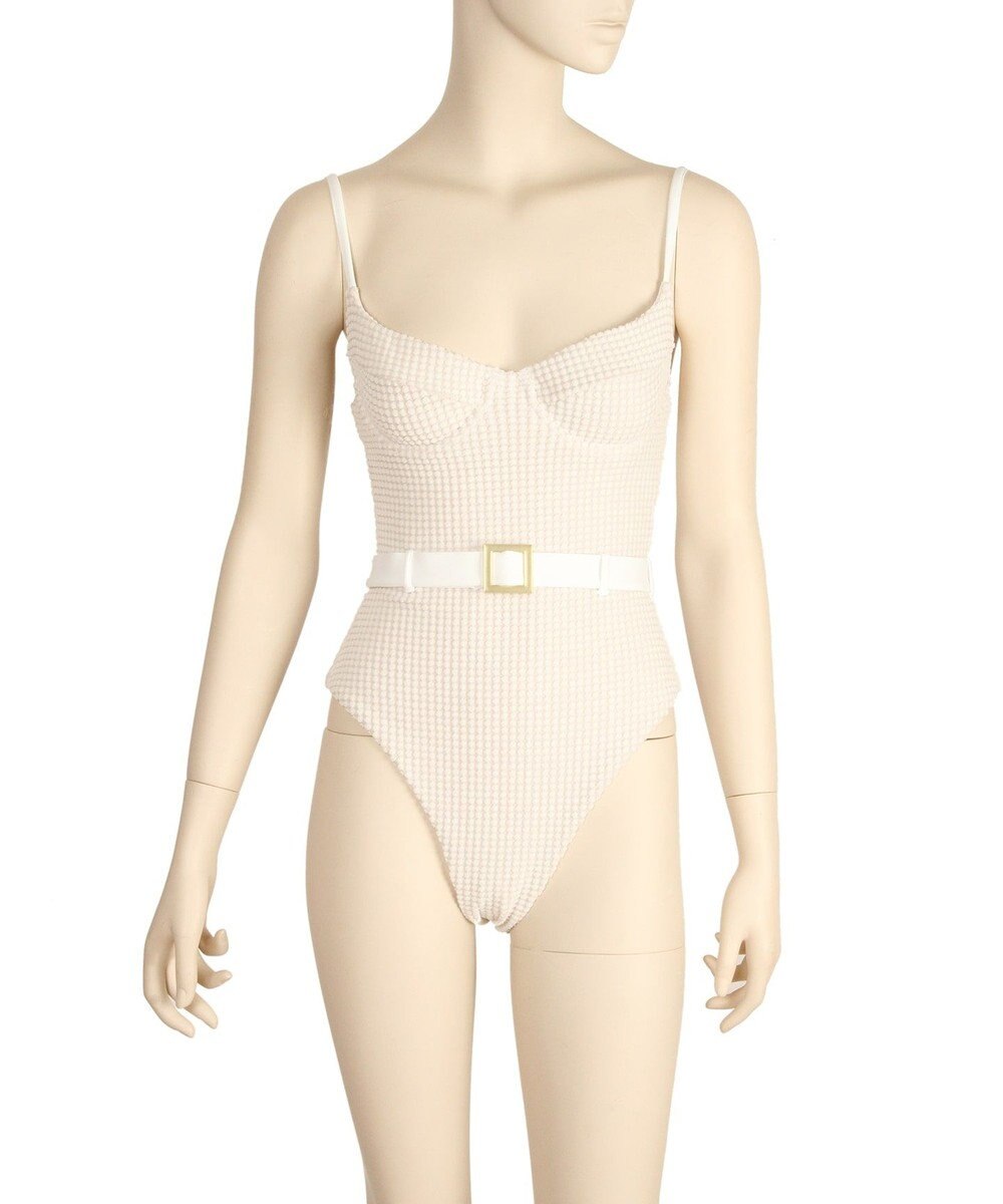 GRACE CONTINENTAL Onia Swim ベルト付ワンピ2 キナリ