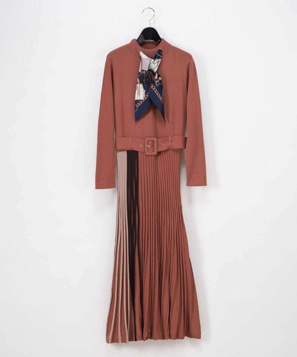 オンライン限定 スカーフネックニットワンピース Grace Continental Grace Continental グレースコンチネンタル 通販