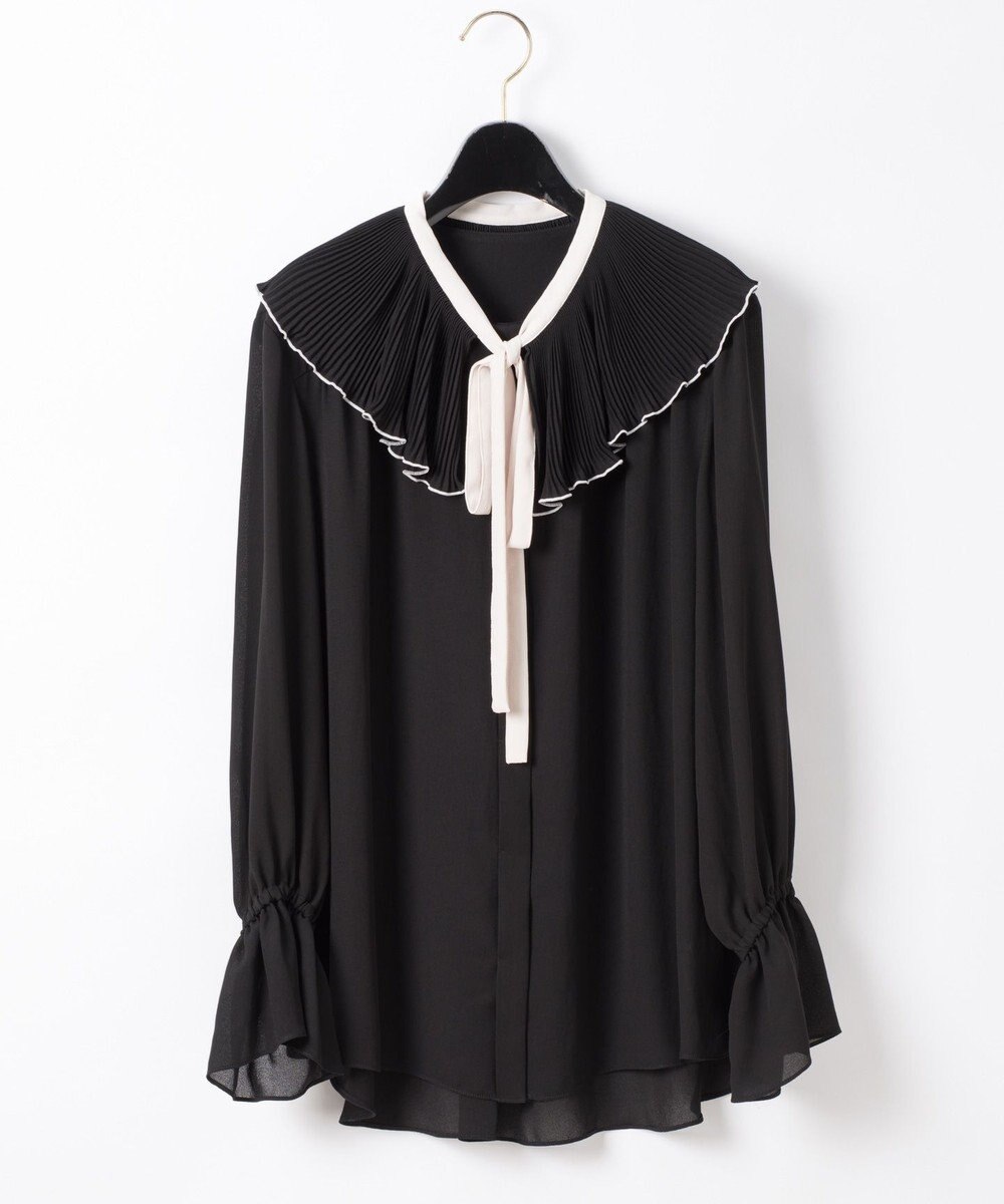 プリーツバイカラーブラウス Grace Continental Grace Continental グレースコンチネンタル 通販