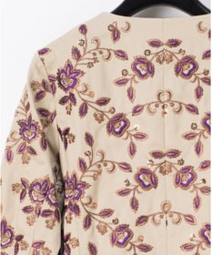 刺繍ノーカラージャケット / GRACE CONTINENTAL | GRACE CONTINENTAL 