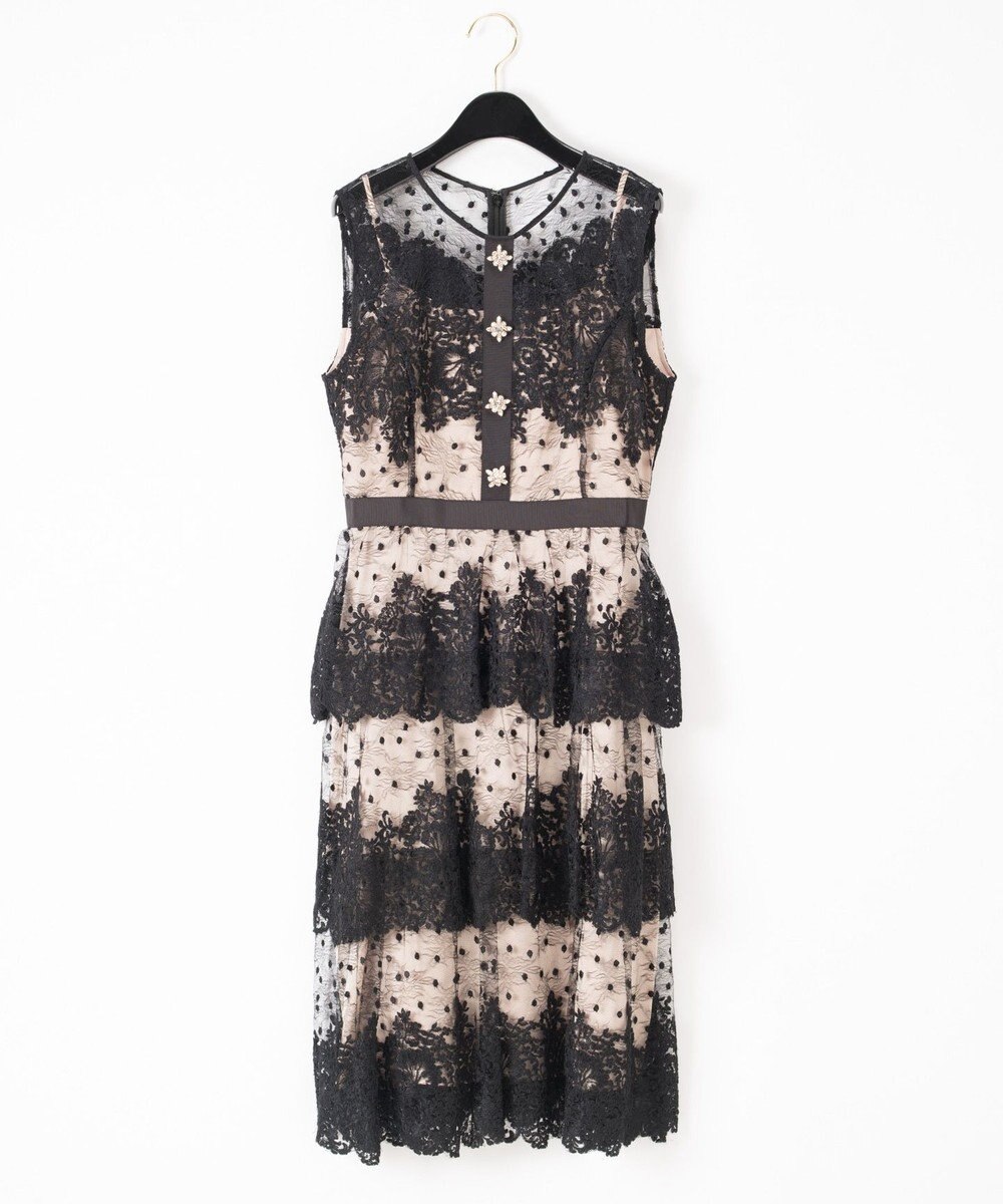 レースティアード刺繍ワンピース Grace Continental Grace Continental グレースコンチネンタル 通販 レースティアード刺繍ワンピース Grace Continental Grace Continental グレースコンチネンタル 通販