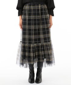 チェック刺繍チュールスカート Grace Continental Grace Continental グレースコンチネンタル 通販