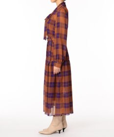 ボウタイ付チェックプリントワンピース Grace Continental Grace Continental グレースコンチネンタル 通販