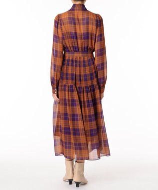 ボウタイ付チェックプリントワンピース Grace Continental Grace Continental グレースコンチネンタル 通販