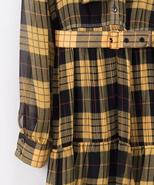 ボウタイ付チェックプリントワンピース Grace Continental Grace Continental グレースコンチネンタル 通販