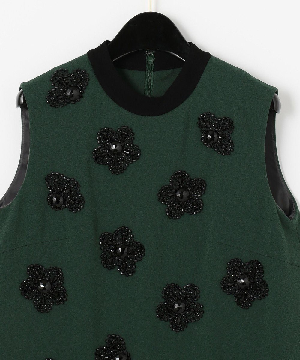 GRACE CONTINENTAL ビジューフラワータイトワンピース 