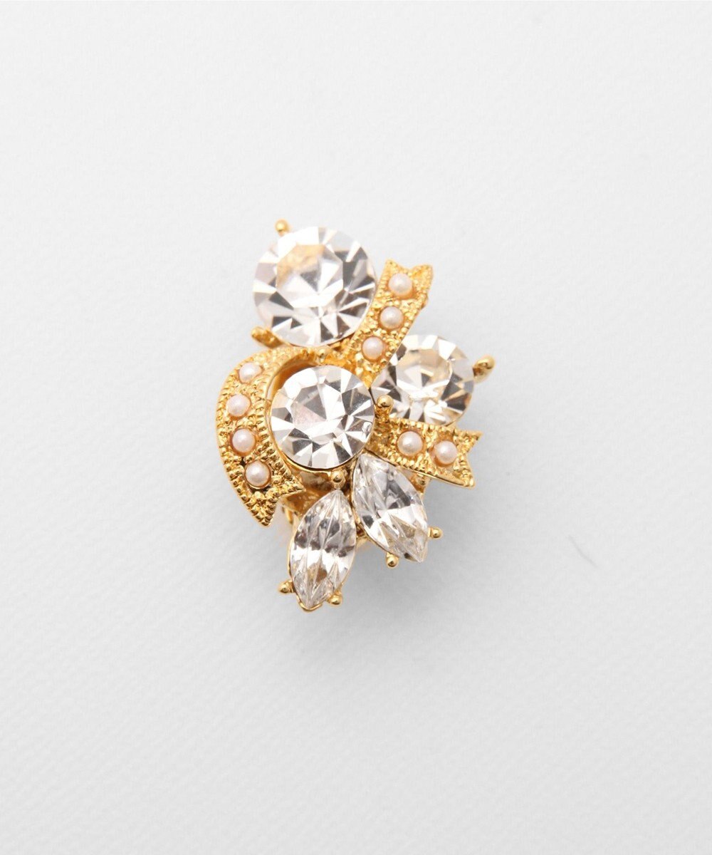 GRACE CONTINENTAL ラインストーンイヤークリップ 