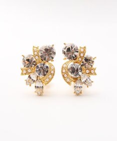 GRACE CONTINENTAL ラインストーンイヤークリップ