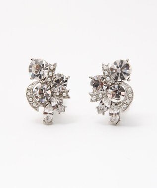 GRACE CONTINENTAL ラインストーンイヤークリップ シルバー