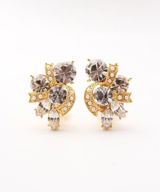 GRACE CONTINENTAL ラインストーンイヤークリップ ゴールド