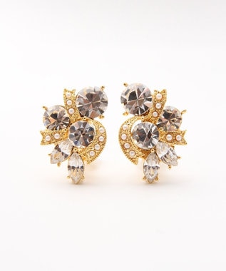 GRACE CONTINENTAL ラインストーンイヤークリップ ゴールド