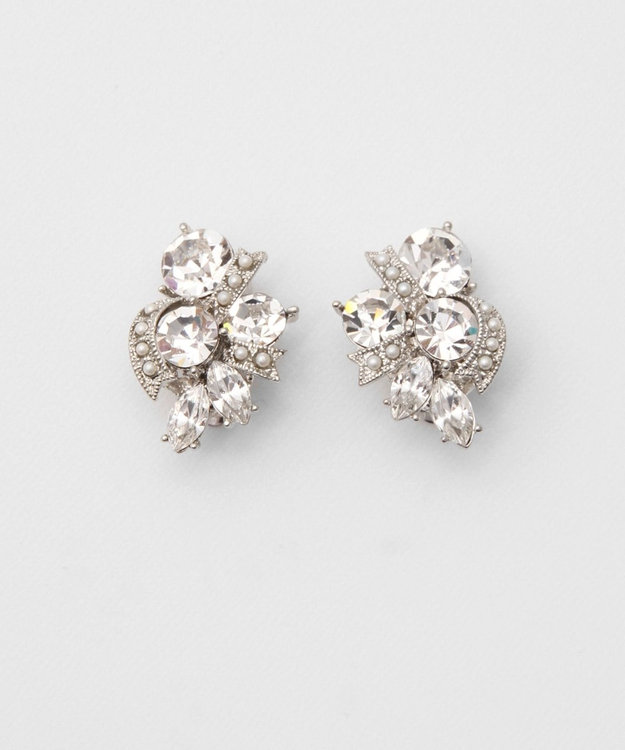 GRACE CONTINENTAL ラインストーンイヤークリップ シルバー