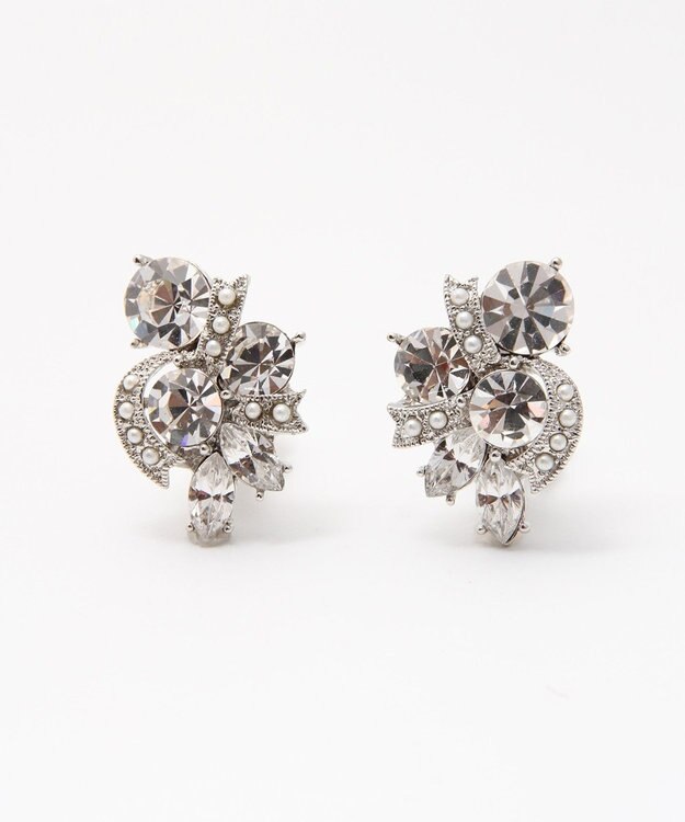 GRACE CONTINENTAL ラインストーンイヤークリップ シルバー