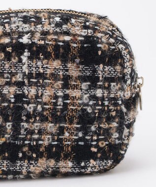 GRACE CONTINENTAL ファブリックスクエアポーチ ベージュ