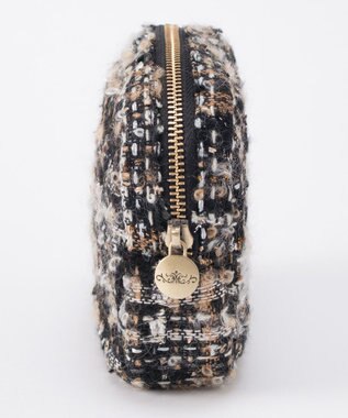 GRACE CONTINENTAL ファブリックスクエアポーチ ベージュ