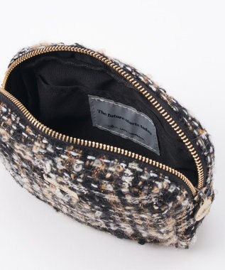 GRACE CONTINENTAL ファブリックスクエアポーチ ベージュ