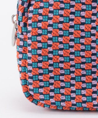 GRACE CONTINENTAL ファブリックスクエアポーチ ローズ