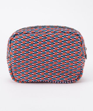 GRACE CONTINENTAL ファブリックスクエアポーチ ローズ