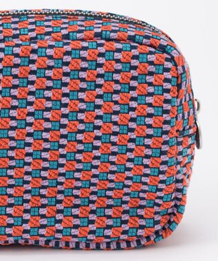 GRACE CONTINENTAL ファブリックスクエアポーチ ローズ