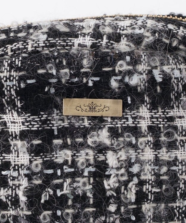 GRACE CONTINENTAL ファブリックスクエアポーチ ブラック