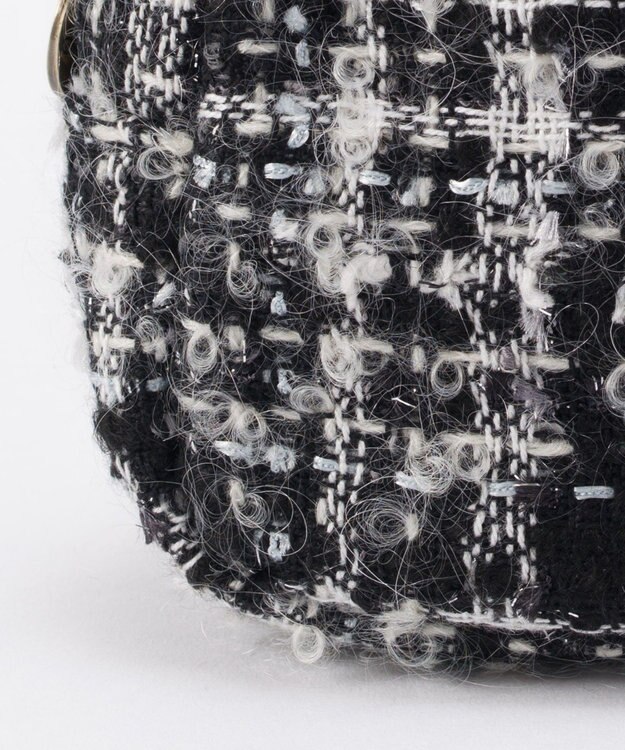 GRACE CONTINENTAL ファブリックスクエアポーチ ブラック