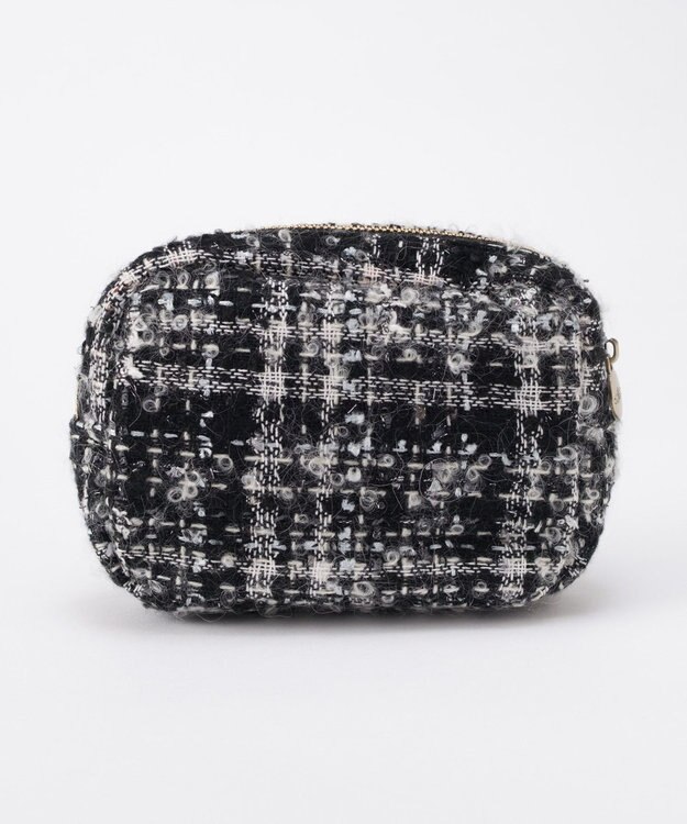 GRACE CONTINENTAL ファブリックスクエアポーチ ブラック