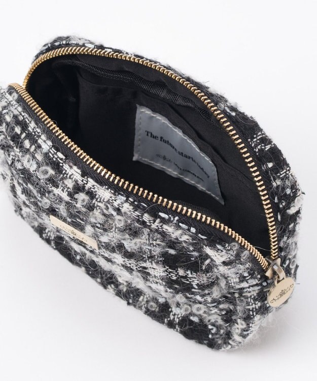 GRACE CONTINENTAL ファブリックスクエアポーチ ブラック