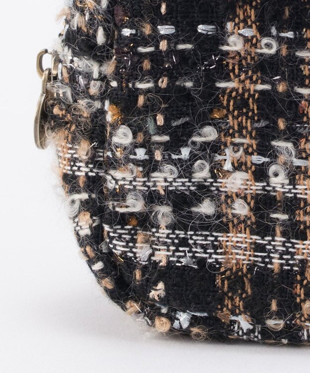 GRACE CONTINENTAL ファブリックスクエアポーチ ベージュ