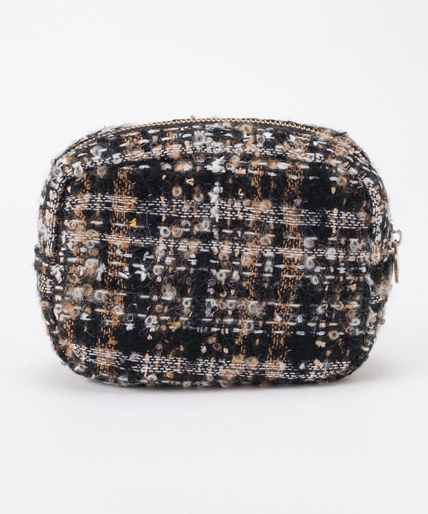 GRACE CONTINENTAL ファブリックスクエアポーチ ベージュ