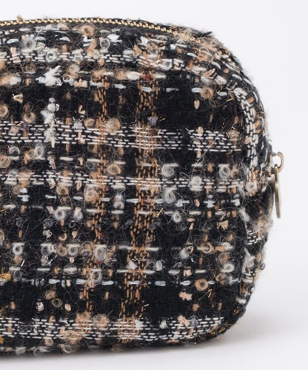 GRACE CONTINENTAL ファブリックスクエアポーチ ベージュ