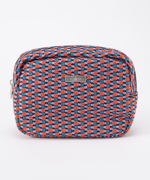 GRACE CONTINENTAL ファブリックスクエアポーチ ローズ