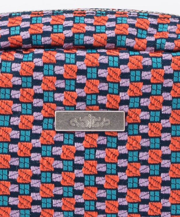 GRACE CONTINENTAL ファブリックスクエアポーチ ローズ