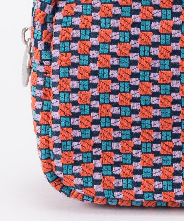 GRACE CONTINENTAL ファブリックスクエアポーチ ローズ