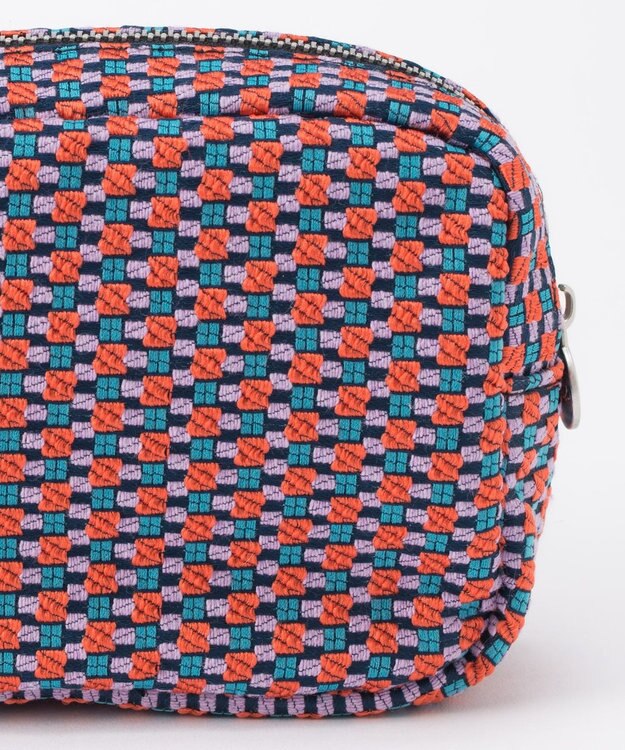 GRACE CONTINENTAL ファブリックスクエアポーチ ローズ