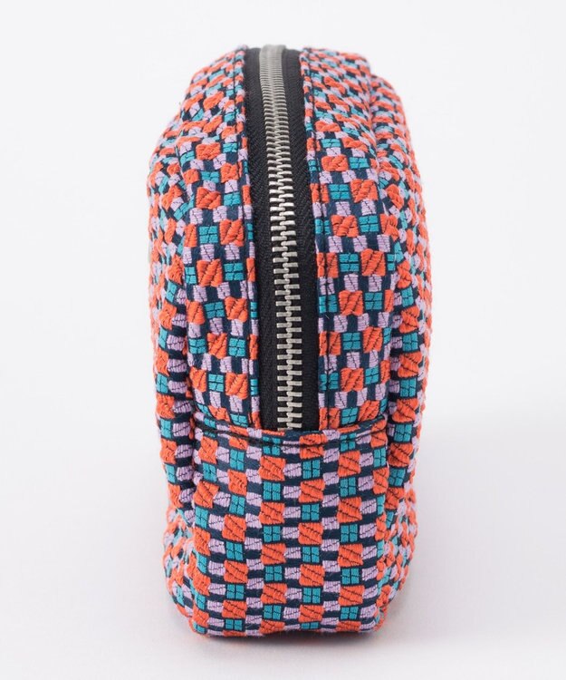 GRACE CONTINENTAL ファブリックスクエアポーチ ローズ