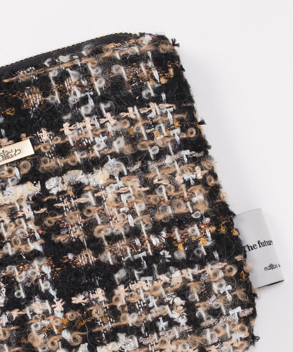 GRACE CONTINENTAL ファブリックフラットポーチ 