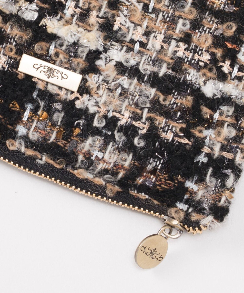 GRACE CONTINENTAL ファブリックフラットポーチ 