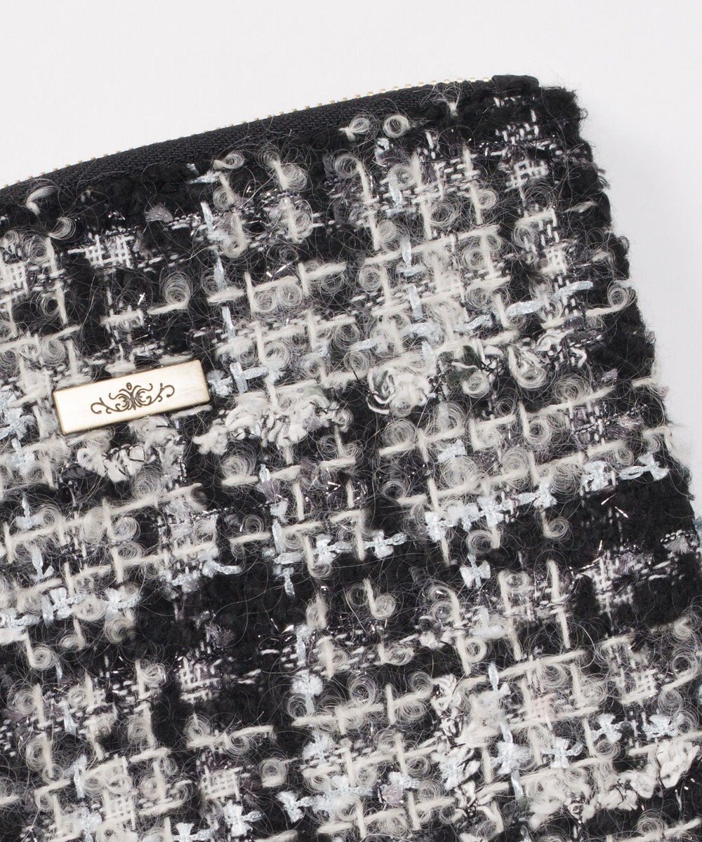 GRACE CONTINENTAL ファブリックフラットポーチ 