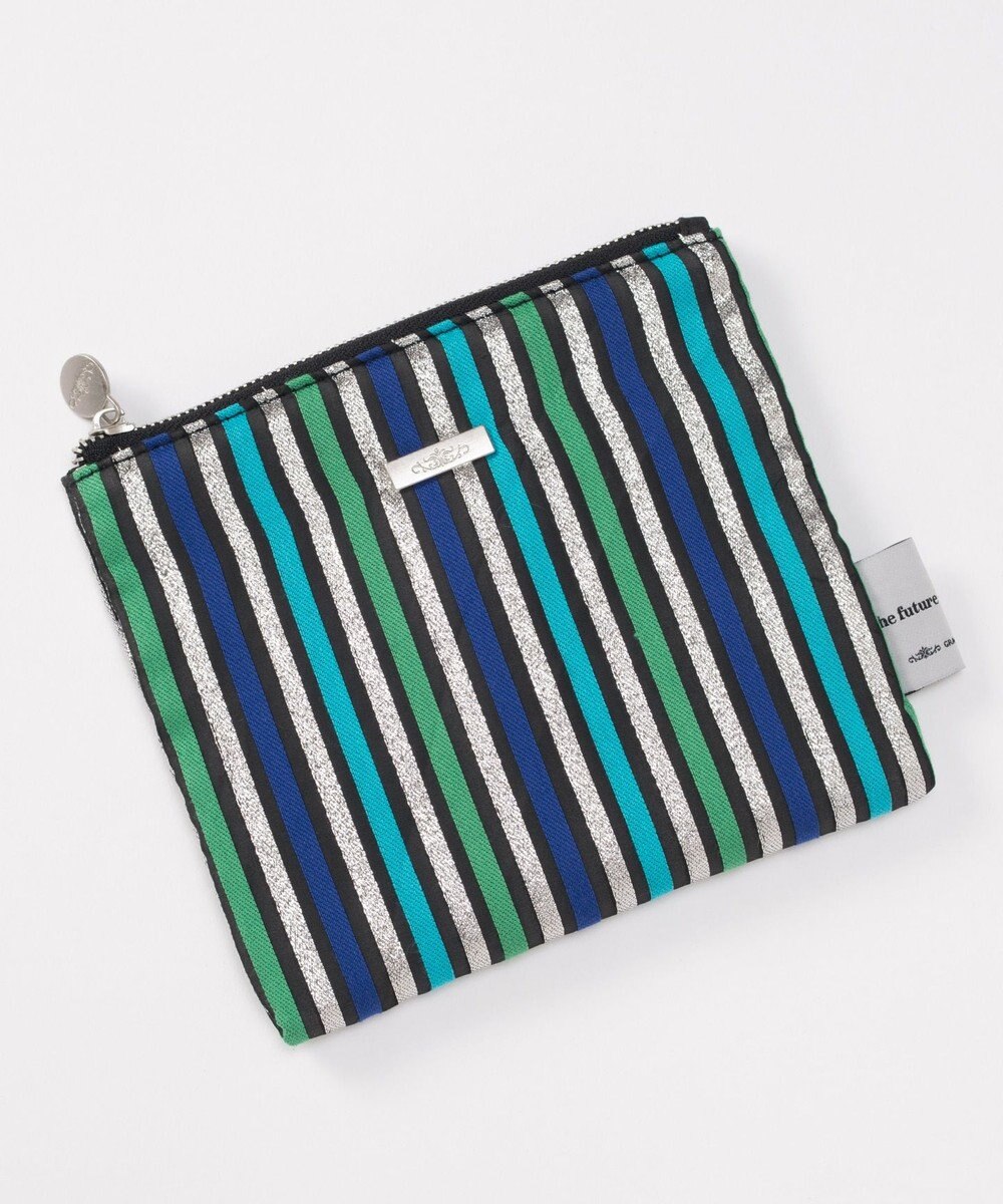 GRACE CONTINENTAL ファブリックフラットポーチ 