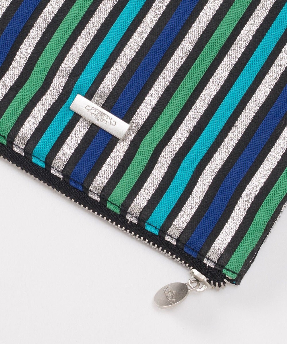 GRACE CONTINENTAL ファブリックフラットポーチ 