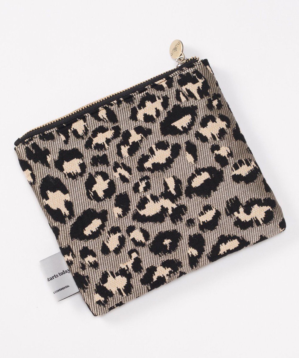 GRACE CONTINENTAL ファブリックフラットポーチ 