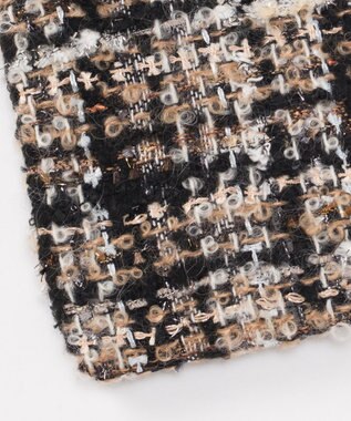 GRACE CONTINENTAL ファブリックフラットポーチ ベージュ