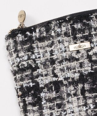 GRACE CONTINENTAL ファブリックフラットポーチ ブラック