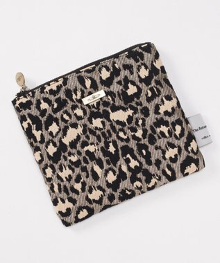 GRACE CONTINENTAL ファブリックフラットポーチ グレー